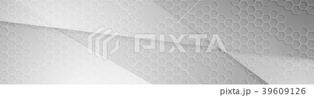 Grey concept web banner with hexagons texture Grey concept web banner with hexagons texture 39609126