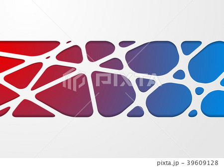 Bright abstract tech corporate papercut background 39609128