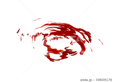 closeup drops of red blood isolated on white closeup drops of red blood isolated on white 39609176