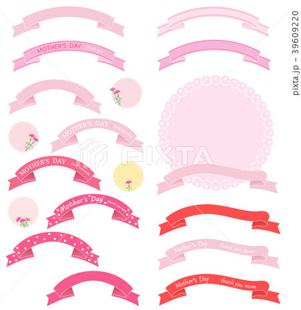 母の日　リボンとレース 39609220