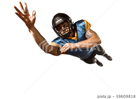 one american football player man studio isolated 39609818