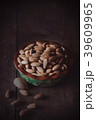 Shelled Almonds, Dark Image. Rustic style. Toned I 39609965