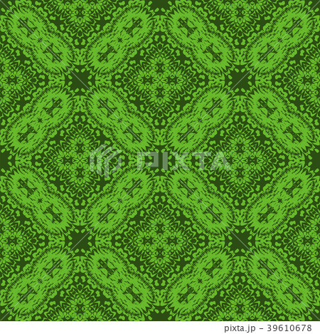 Green Ornamental Seamless Pattern. Green Ornamental Seamless Pattern. 39610678
