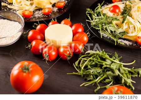 Healthy and delicious pasta on a table 39611870