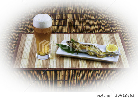 ビールと鮎の塩焼き　白ボカシ 39613663