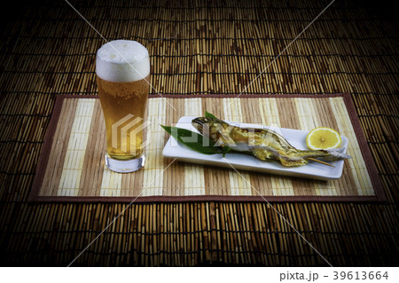 ビールと鮎の塩焼き　黒ボカシ 39613664