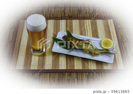 ビールと鮎の塩焼き　白ボカシ 39613665