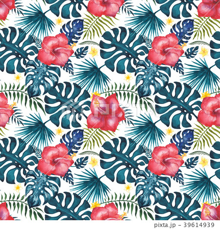 Tropical seamless pattern. 39614939