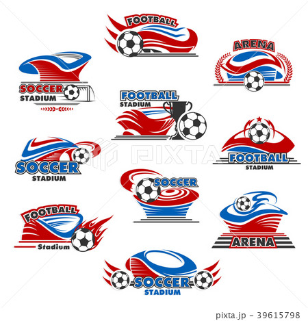 Soccer stadium or football sport arena icon design 39615798