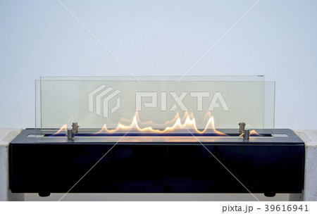 Modern bio fireplot fireplace on ethanol gas. 39616941