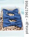 Different bow ties on glass background 39617908
