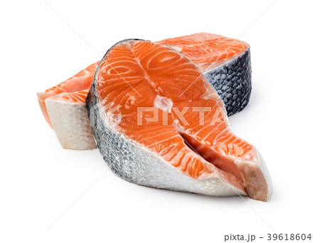 Slice of red fish salmon 39618604