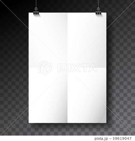 Vector poster mockup template with folded paper 39619047
