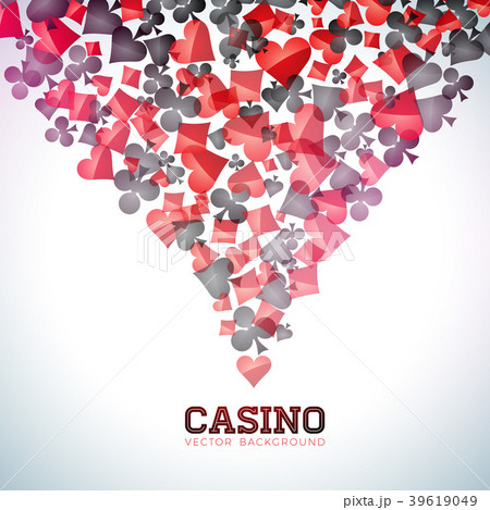 Casino playing card symbols on white background 39619049