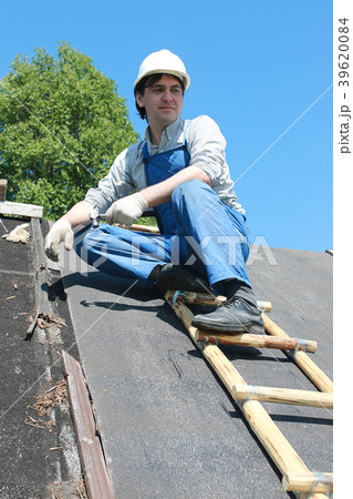 a man in the form of a builder 39620084