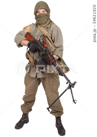 mercenary with machine gun 39621920