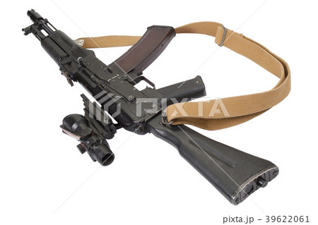 modern kalashnikov rifle on white 39622061