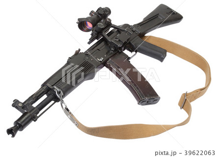 modern kalashnikov rifle on white 39622063