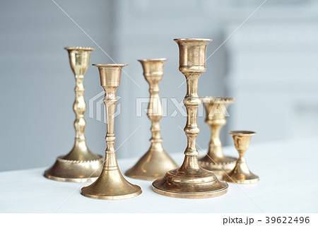 Set of Vintage Brass Candlesticks. 39622496