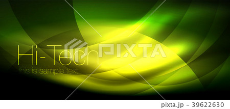 Glossy light effect neon glowing waves, shiny Glossy light effect neon glowing waves, shiny 39622630