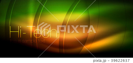Glossy light effect neon glowing waves, shiny Glossy light effect neon glowing waves, shiny 39622637