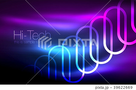 Glowing ellipses dark background, waves and swirl Glowing ellipses dark background, waves and swirl 39622669