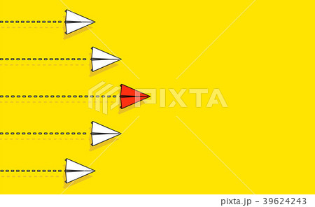 Creative vector illustration of crowd paper plane Creative vector illustration of crowd paper plane 39624243