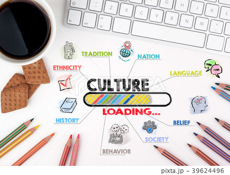 Culture concept. Chart with keywords and icons Culture concept. Chart with keywords and icons 39624496