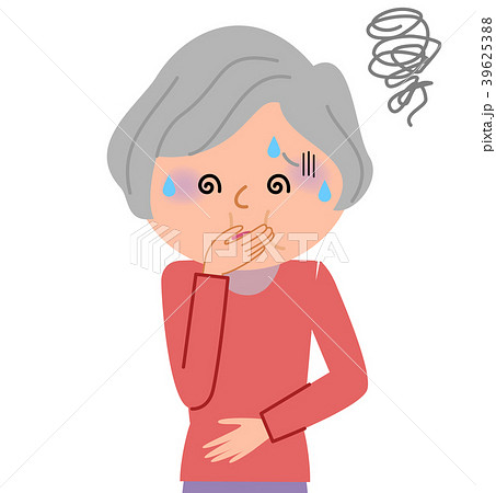 シニア女性　吐気 39625388