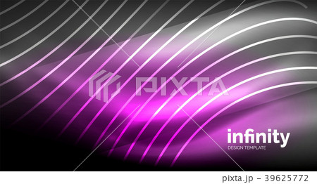 Abstract wave on dark background, shiny glowing Abstract wave on dark background, shiny glowing 39625772