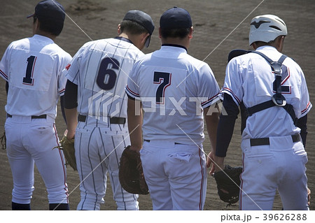 高校野球 連合チームの写真素材