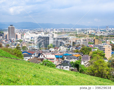 新緑の丘と住宅街 新緑の丘と住宅街 39629638