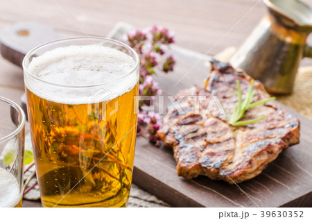 Grilled pork meat with beer Grilled pork meat with beer 39630352