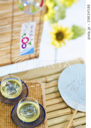 縁台とすだれ　夏の香り 39634586