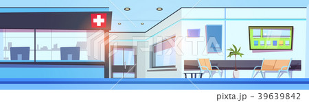 Empty Hospital Hall Interior Clinic Waiting Room 39639842