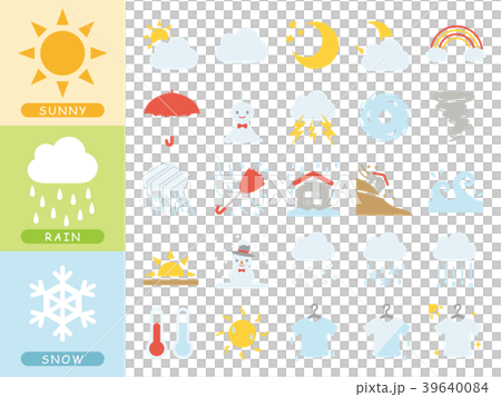 天気のアイコンセット 39640084