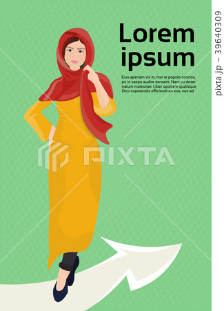 Arab Woman In Traditional Clothes Standing On Arab Woman In Traditional Clothes Standing On 39640309