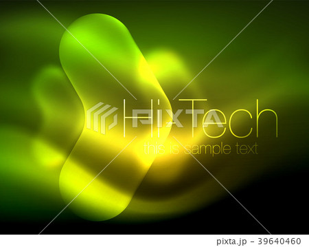 Blurred arrows in dark space. Neon pointers, glass 39640460
