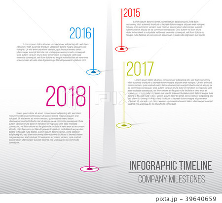 Creative vector illustration of company milestones 39640659
