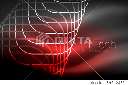 Glowing ellipses dark background, waves and swirl Glowing ellipses dark background, waves and swirl 39640872