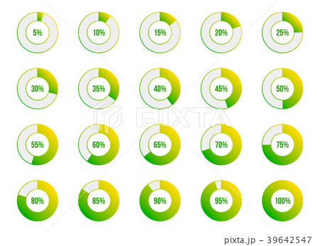 Vector illustration of round progress bar. Circle 39642547