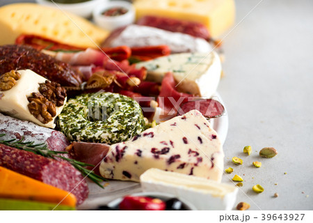 Traditional italian antipasto, cutting board with 39643927
