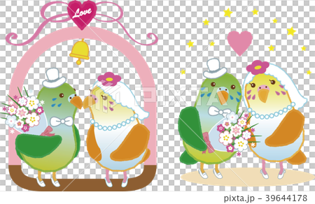 セキセイインコの結婚式(擬人化) セキセイインコの結婚式(擬人化) 39644178
