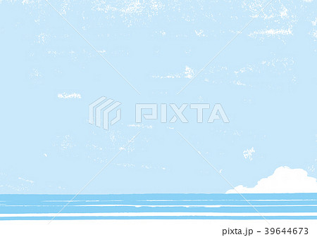 背景　入道雲　水彩画 39644673