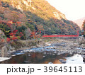川に架かる赤い橋 39645113
