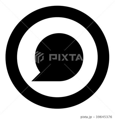 Sign commentary black icon in circle 39645376