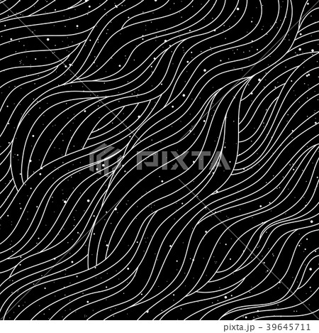 Waves black and white pattern 39645711
