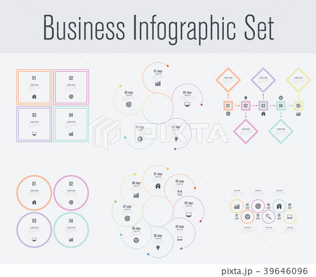 Set with infographics Set with infographics 39646096