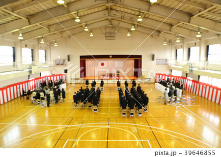 中学校の入学式のイメージぼかし有 中学校の入学式のイメージぼかし有 39646855