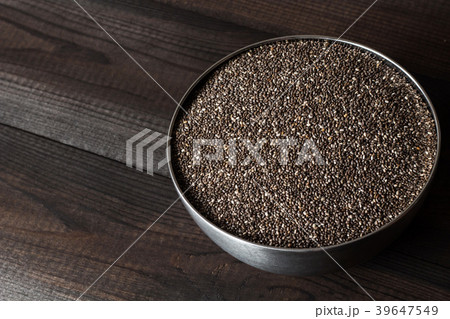chia seeds in bowl. salvia hispanica chia seeds in bowl. salvia hispanica 39647549